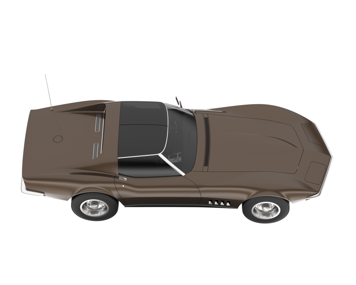 coche muscular aislado sobre fondo transparente. Representación 3d - ilustración png