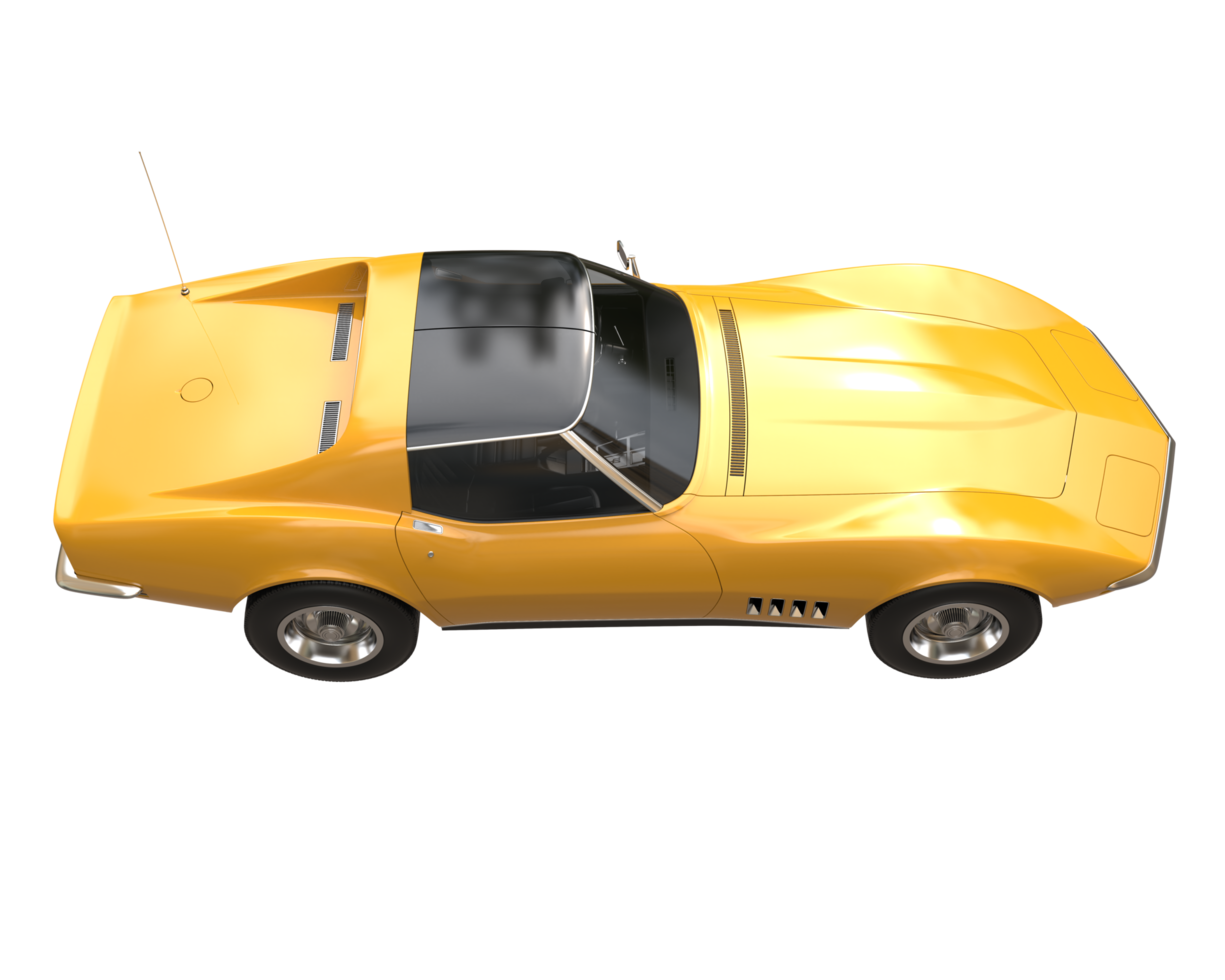 voiture de muscle isolée sur fond transparent. rendu 3d - illustration png