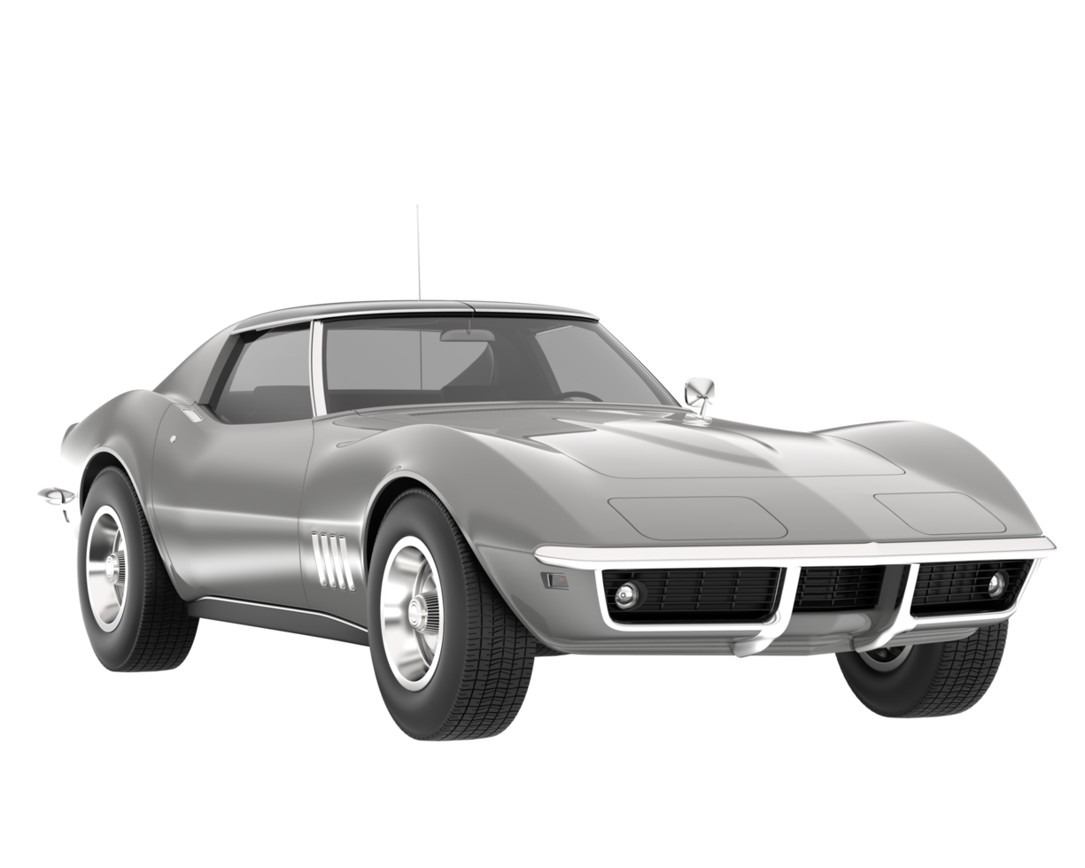 Muscle car isolated on transparent background. 3d rendering - illustration png