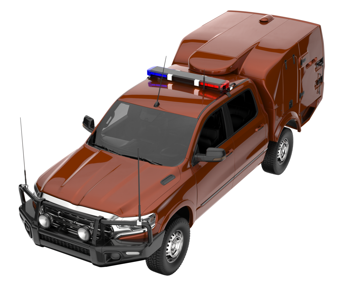Pickup truck isolated on transparent background. 3d rendering - illustration png