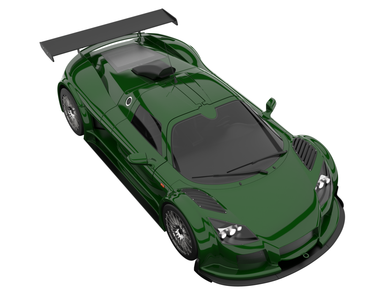 voiture de course isolée sur fond transparent. rendu 3d - illustration png