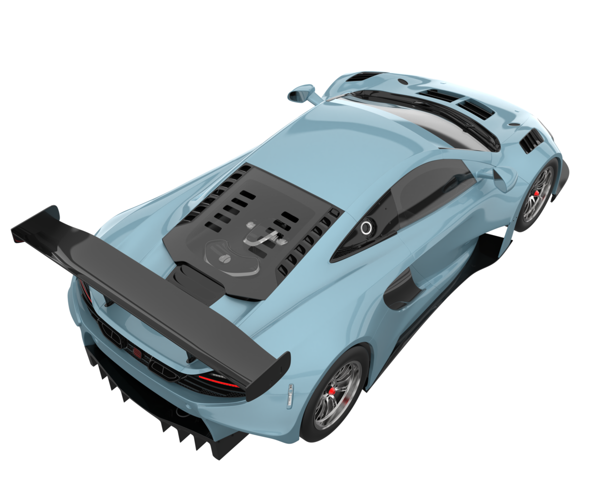 coche de carreras aislado sobre fondo transparente. Representación 3d - ilustración png