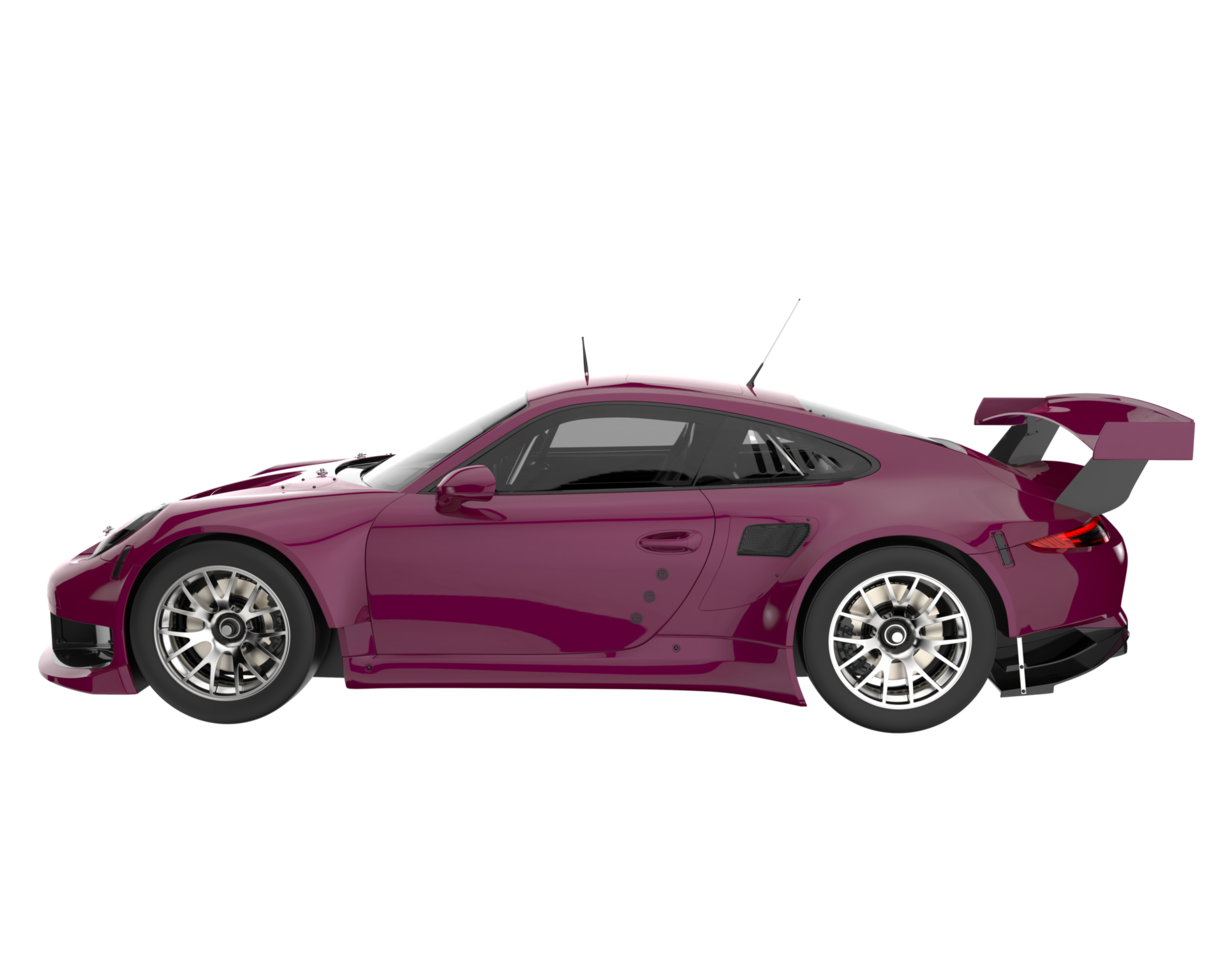 Race car isolated on transparent background. 3d rendering - illustration png