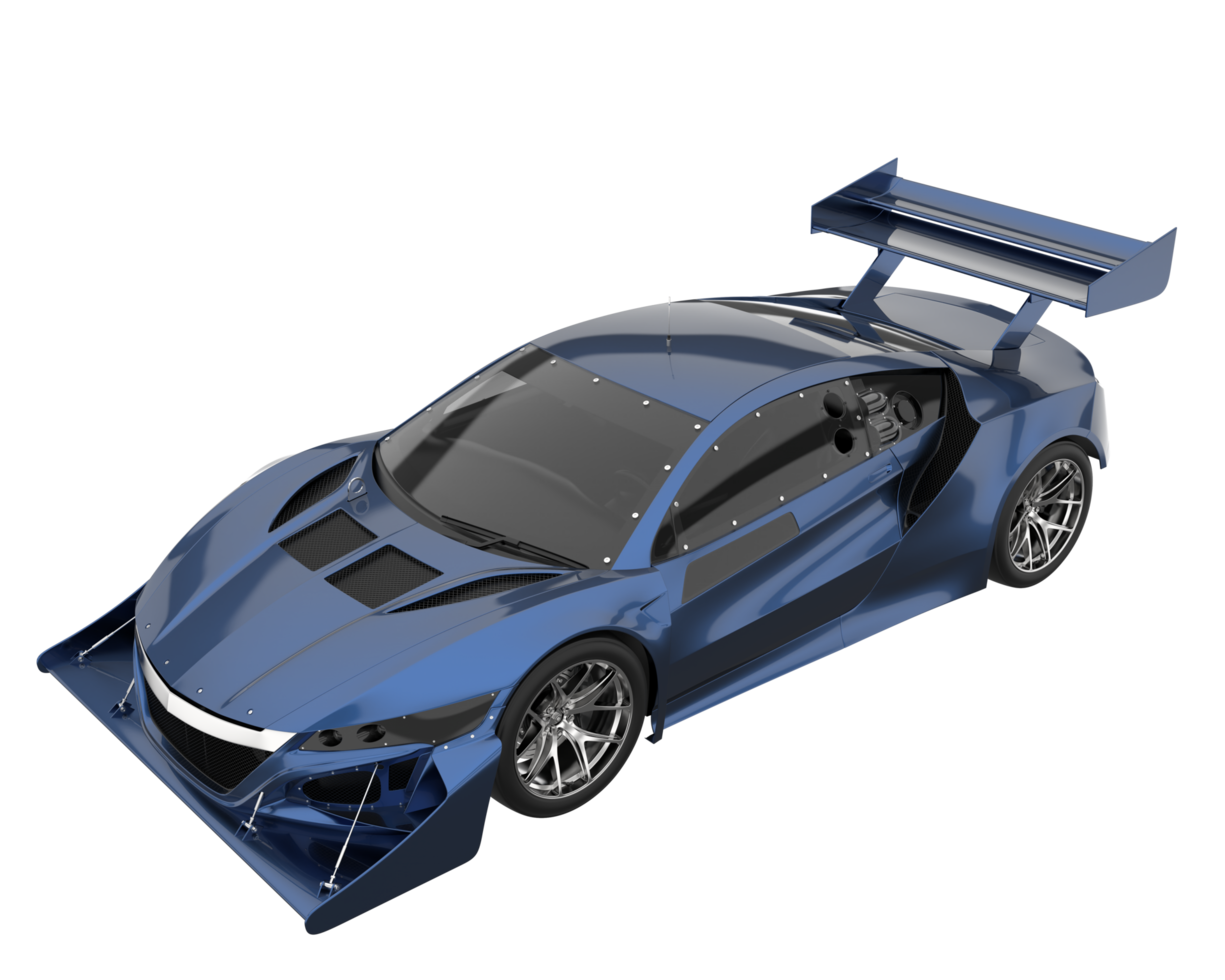 Race car isolated on transparent background. 3d rendering - illustration png