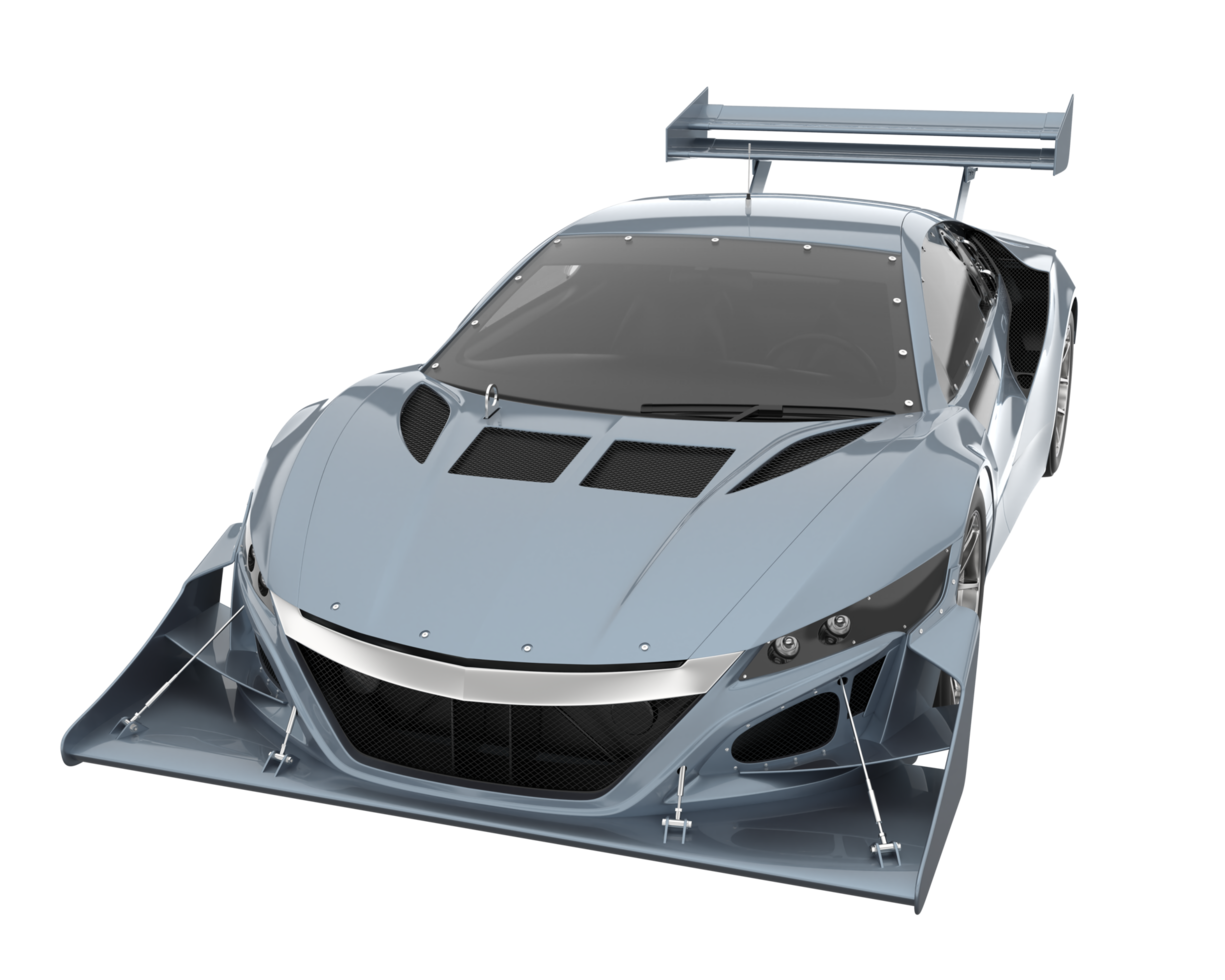 carro de corrida isolado em fundo transparente. renderização 3D - ilustração png