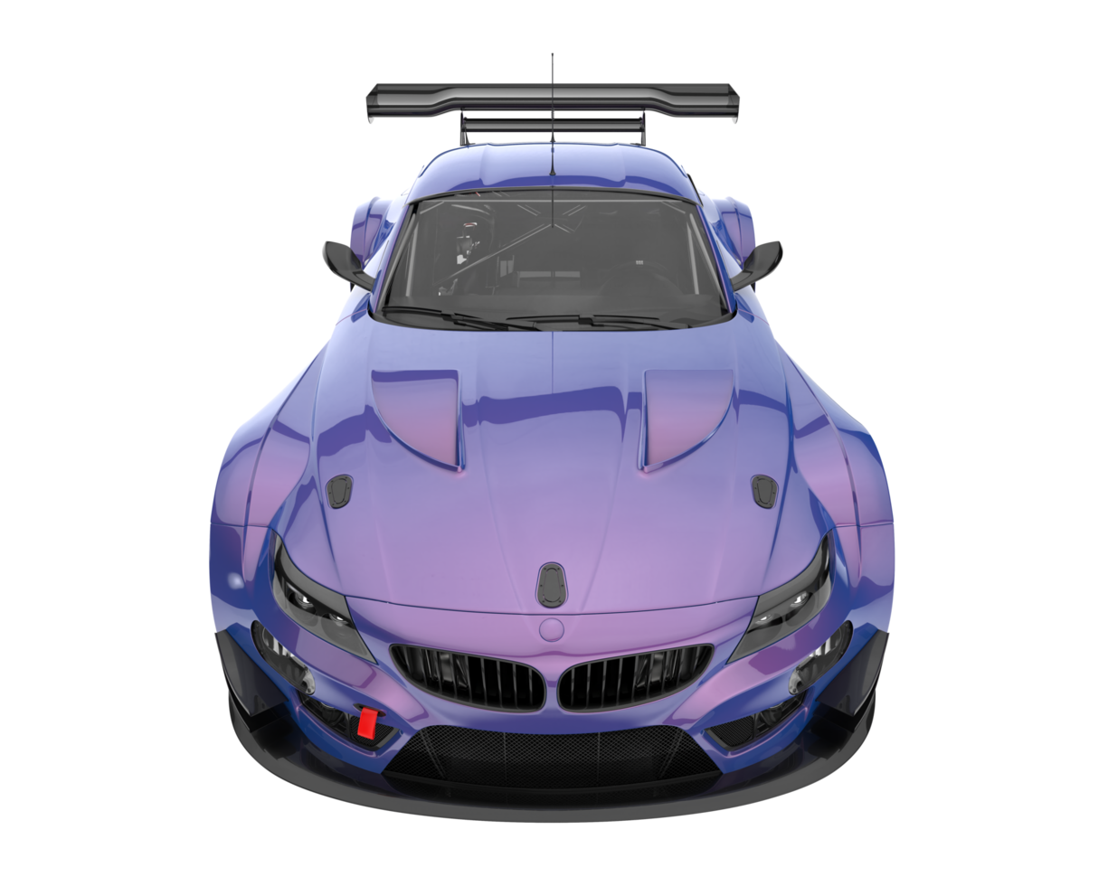 Race car isolated on transparent background. 3d rendering - illustration png