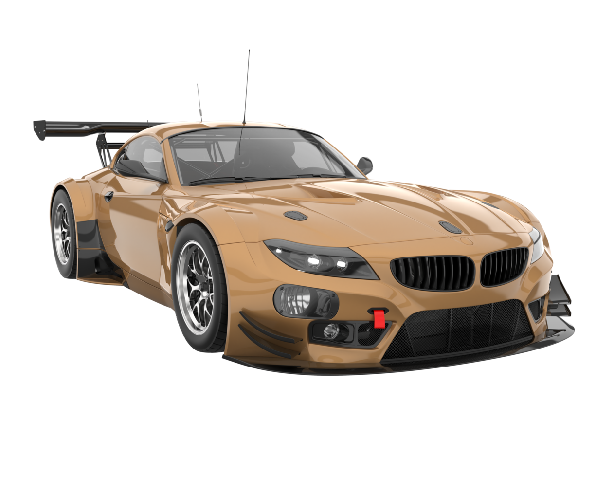 Race car isolated on transparent background. 3d rendering - illustration png