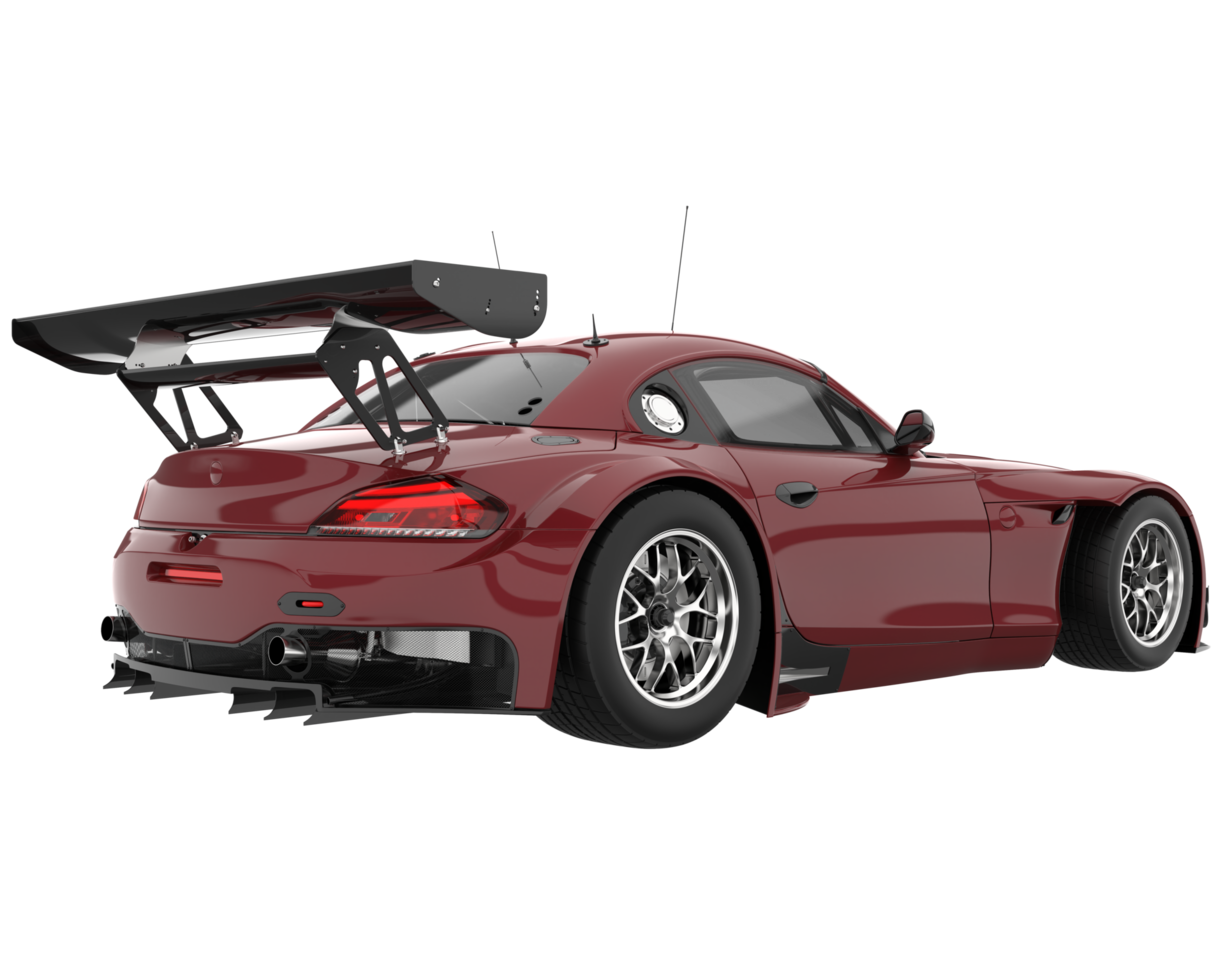 Race car isolated on transparent background. 3d rendering - illustration png