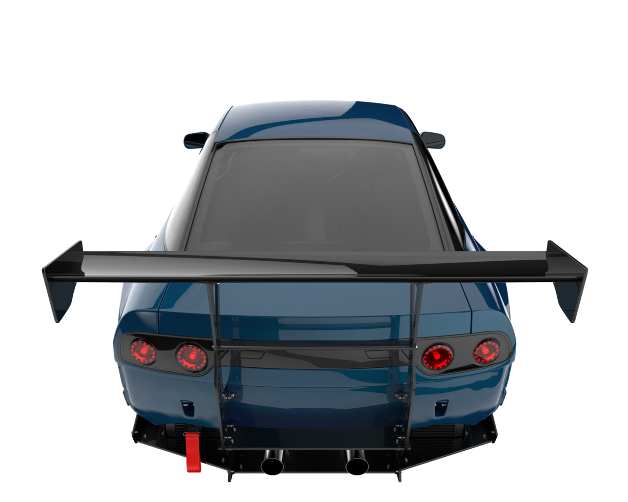 Race car isolated on transparent background. 3d rendering - illustration png