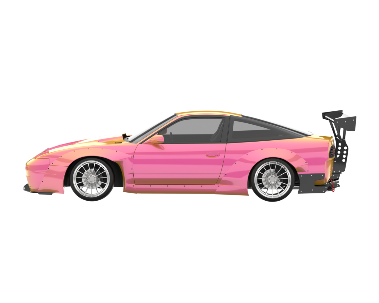 voiture de course isolée sur fond transparent. rendu 3d - illustration png