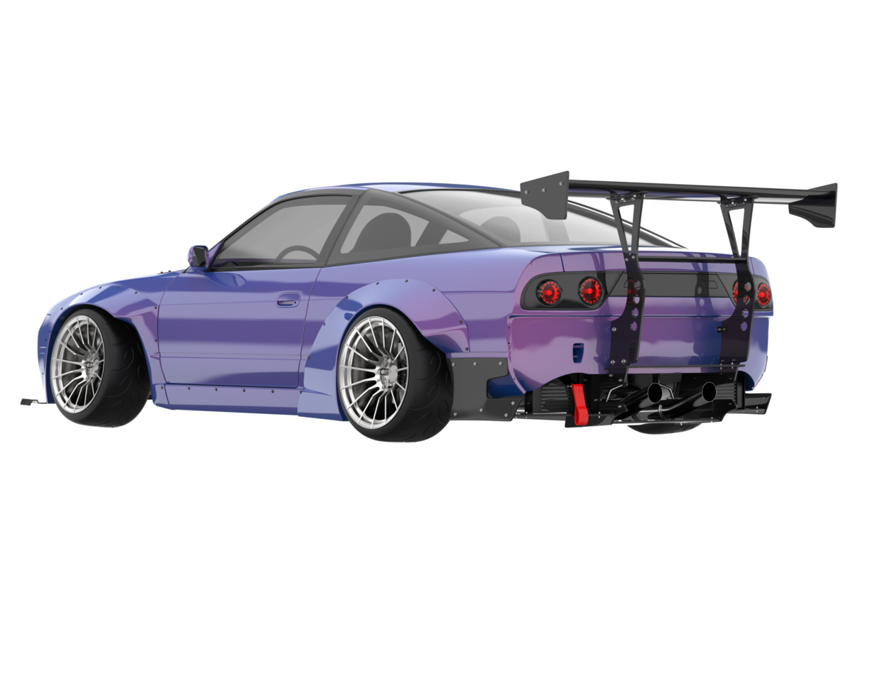 Race car isolated on transparent background. 3d rendering - illustration png