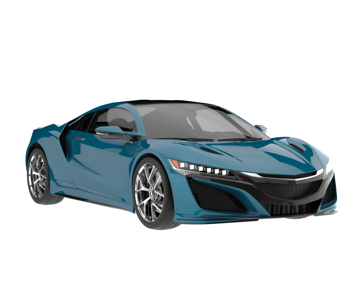 Sport car isolated on transparent background. 3d rendering - illustration png