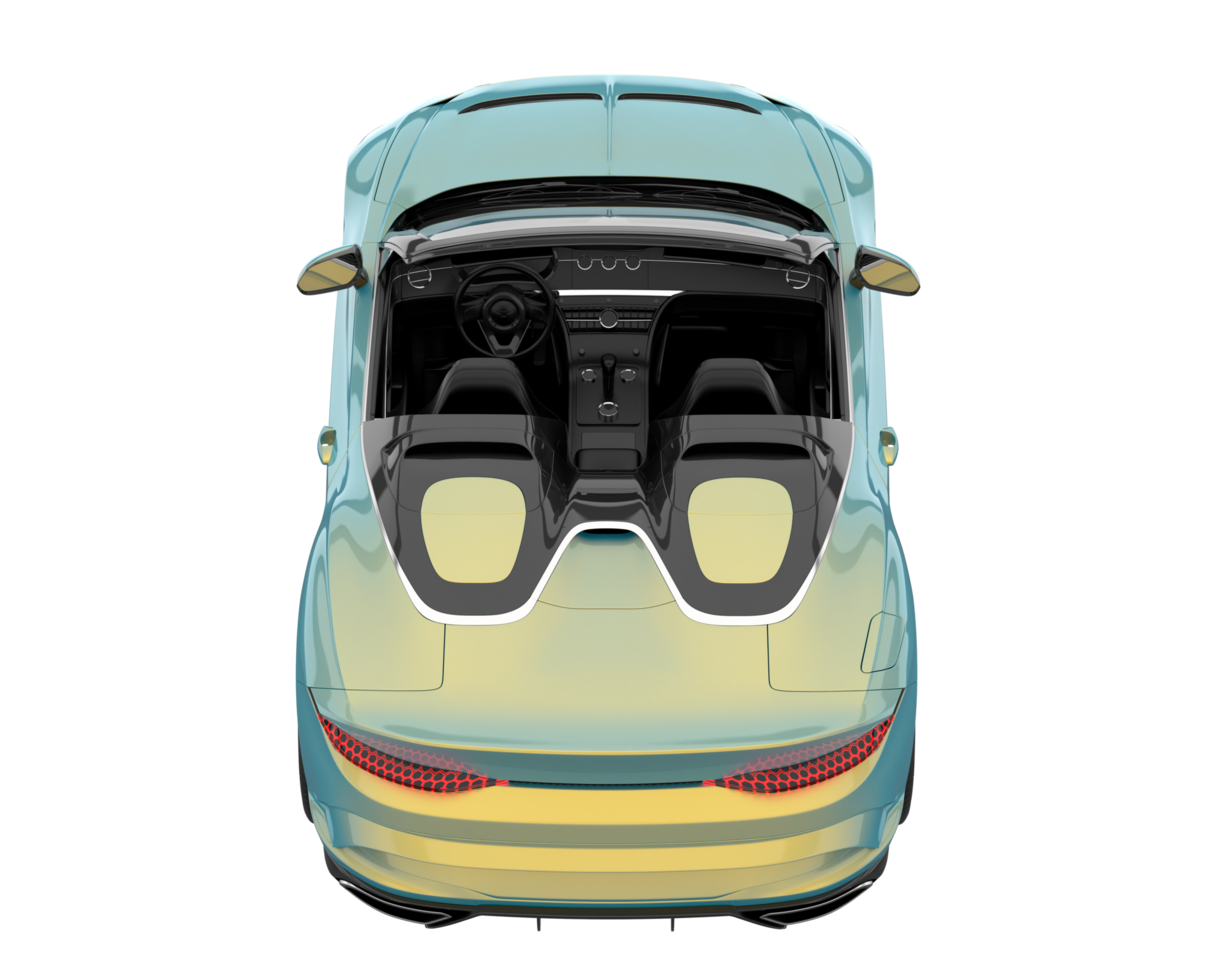 Sport car isolated on transparent background. 3d rendering - illustration png