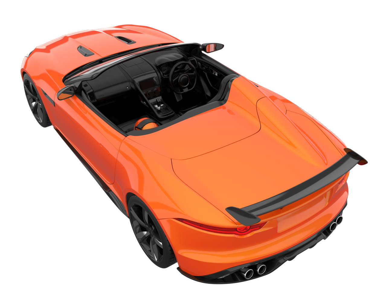 Sport car isolated on transparent background. 3d rendering - illustration png