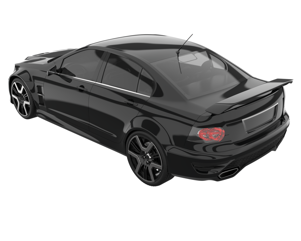 voiture de sport isolée sur fond transparent. rendu 3d - illustration png