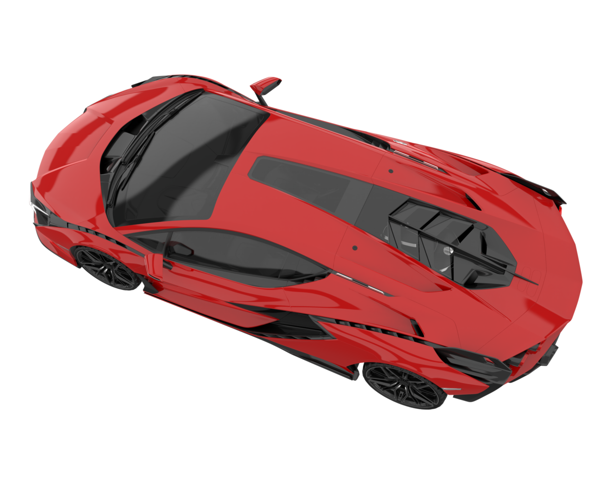 Sport car isolated on transparent background. 3d rendering - illustration png