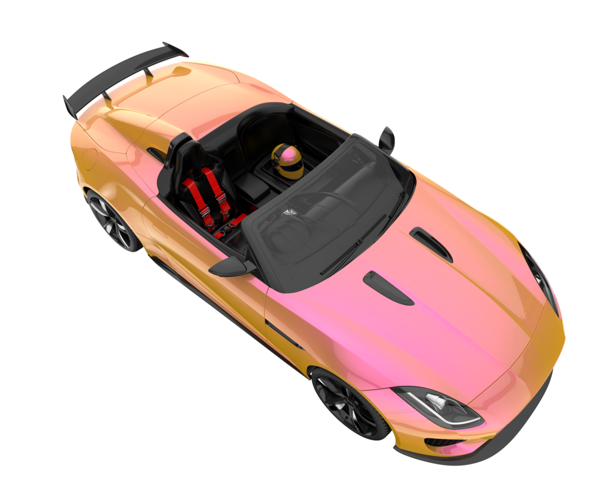 Sport car isolated on transparent background. 3d rendering - illustration png