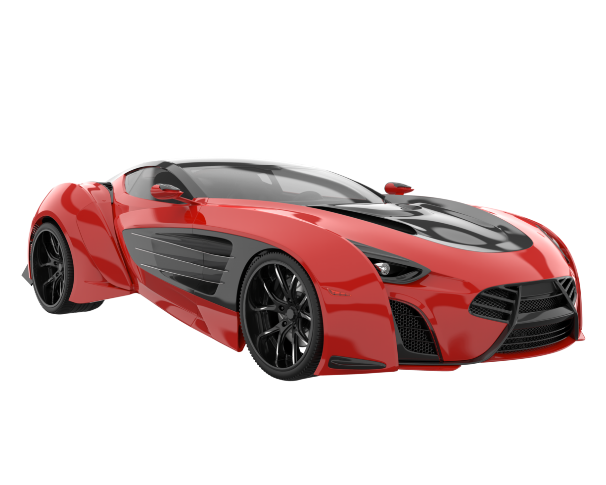 Sport car isolated on transparent background. 3d rendering - illustration png