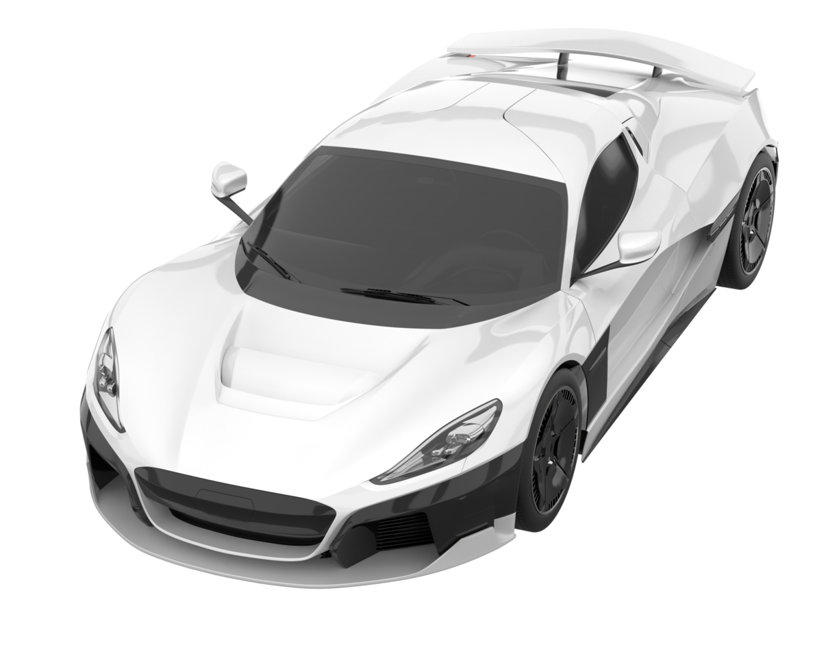 Sport car isolated on transparent background. 3d rendering - illustration png