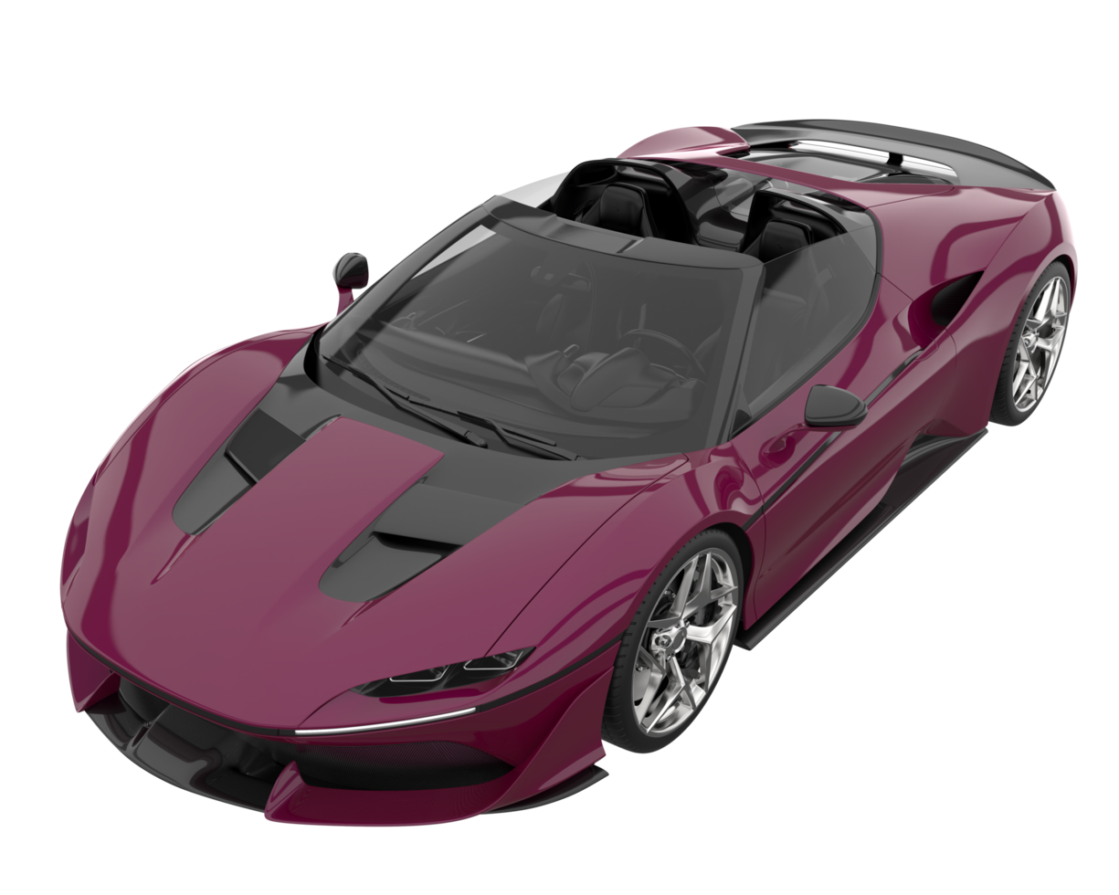 Sport car isolated on transparent background. 3d rendering - illustration png