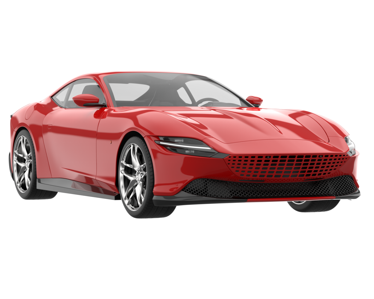 Sport car isolated on transparent background. 3d rendering - illustration png