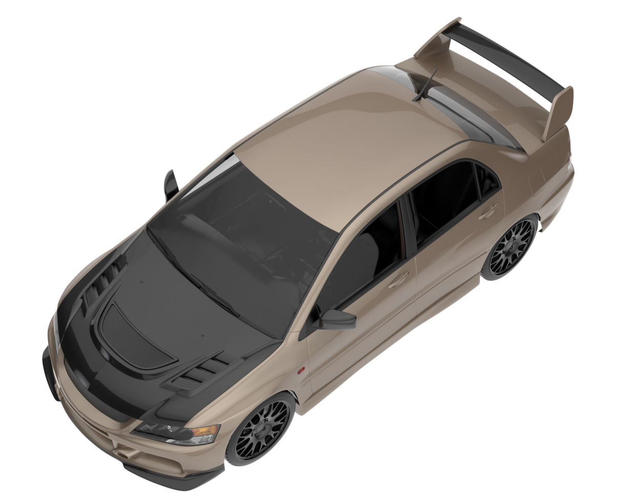 Sport car isolated on transparent background. 3d rendering - illustration png