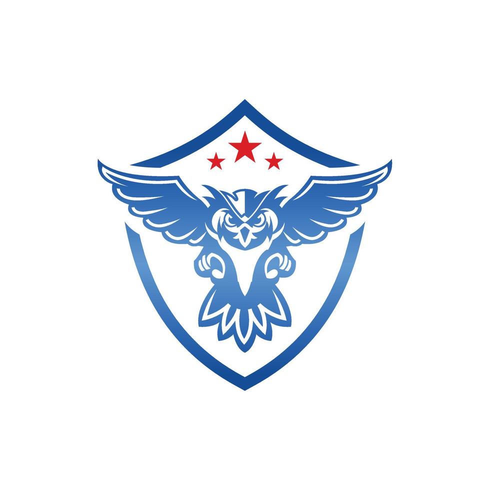 Owl logo vector in modern colorful logo design, Owl icon vector isolated on white background