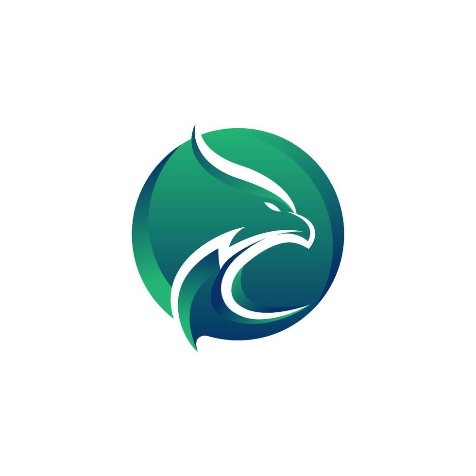 Vector abstract shape eagle head as an emblem,eagle logo vector template