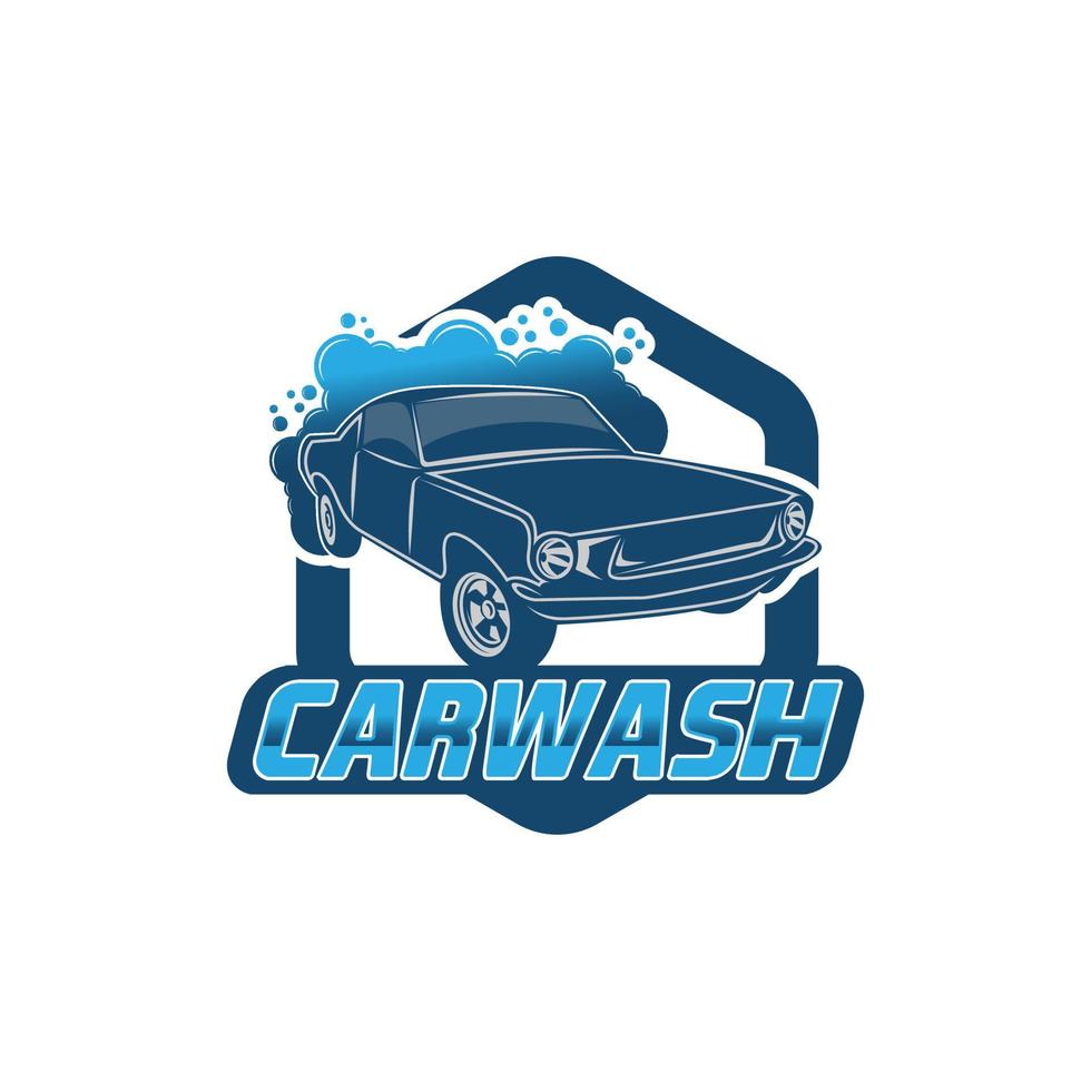 Car Wash Logo, Cleaning Car, Washing and Service Vector Logo Design