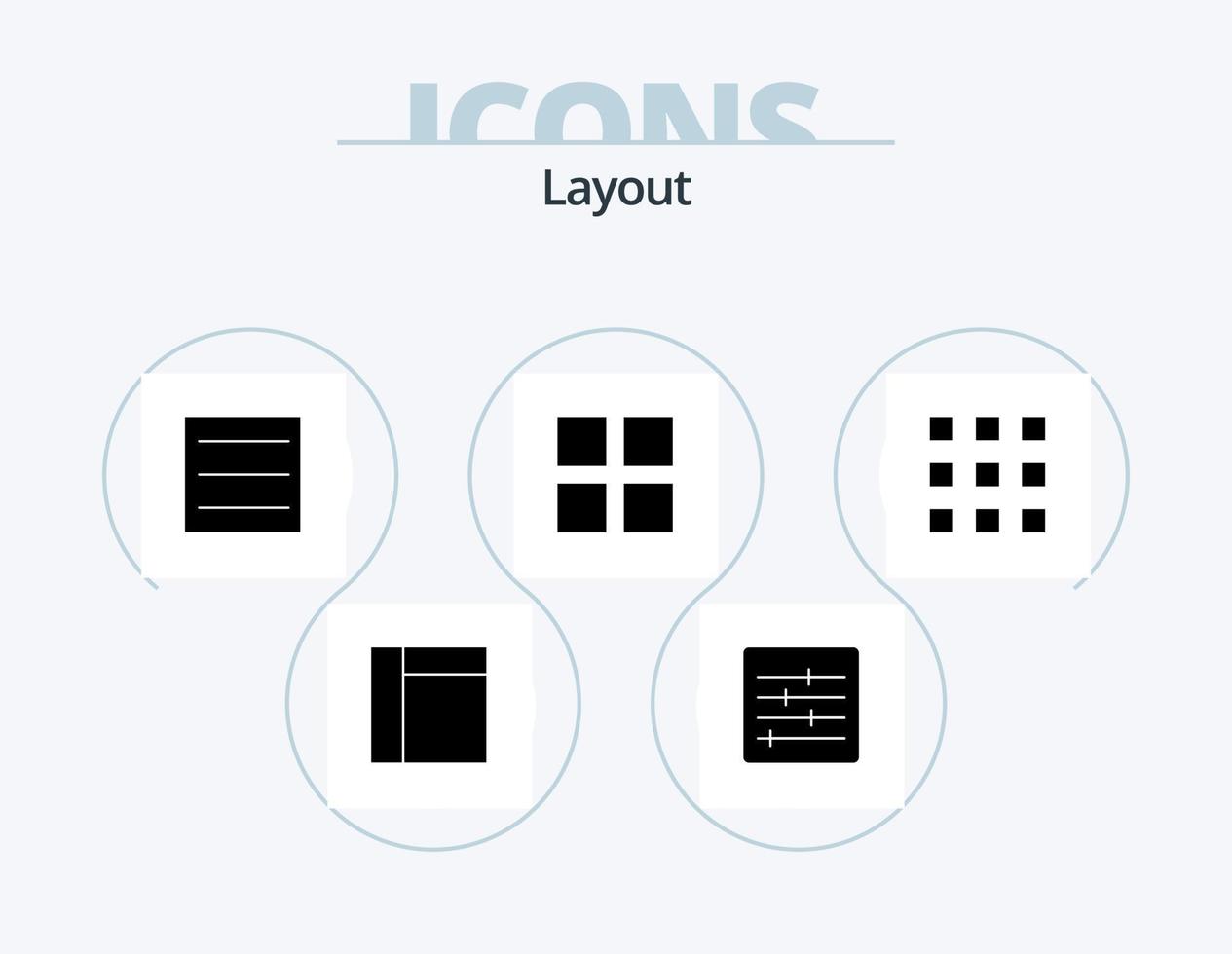Layout Glyph Icon Pack 5 Icon Design. . layout. vector