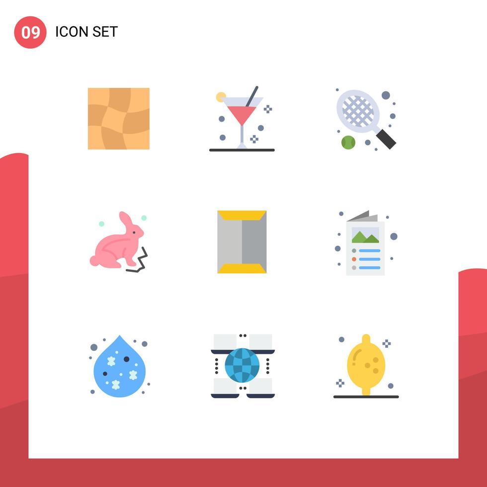 Universal Icon Symbols Group of 9 Modern Flat Colors of closet rack sport window easter Editable Vector Design Elements