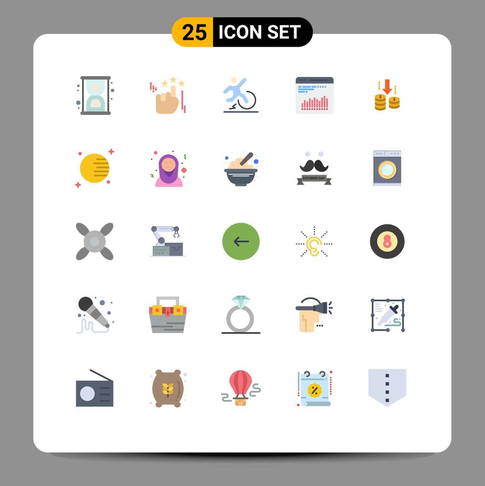 25 Creative Icons Modern Signs and Symbols of fund money comfort diagnostic analytics Editable Vector Design Elements