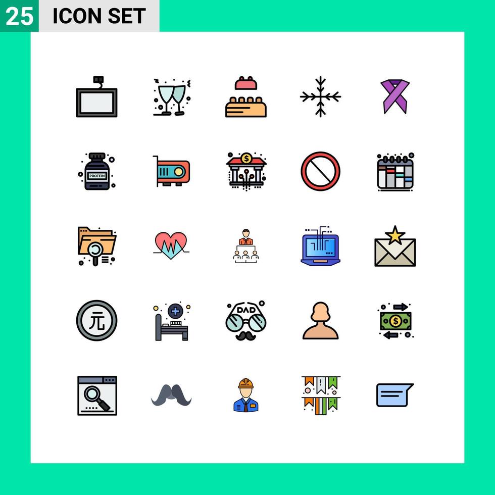 25 Creative Icons Modern Signs and Symbols of protein solidarity lego health ribbon Editable Vector Design Elements