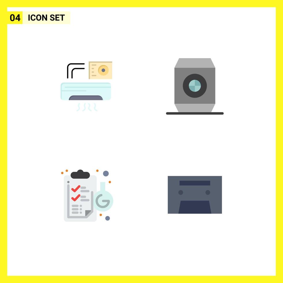 4 Flat Icon concept for Websites Mobile and Apps air flask room soft analog Editable Vector Design Elements