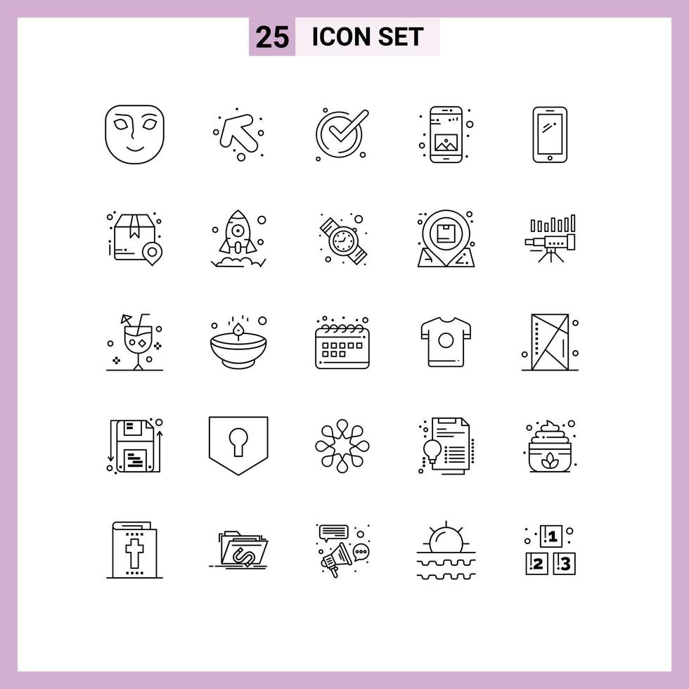 25 Creative Icons Modern Signs and Symbols of mobile phone good mobile application Editable Vector Design Elements