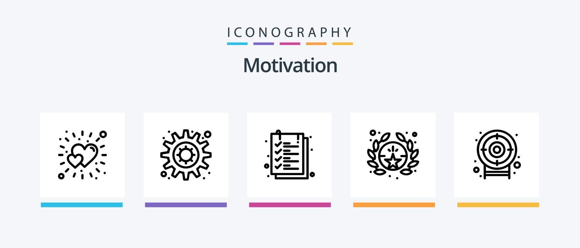 Motivation Line 5 Icon Pack Including . investment. mountain. goal. Creative Icons Design vector