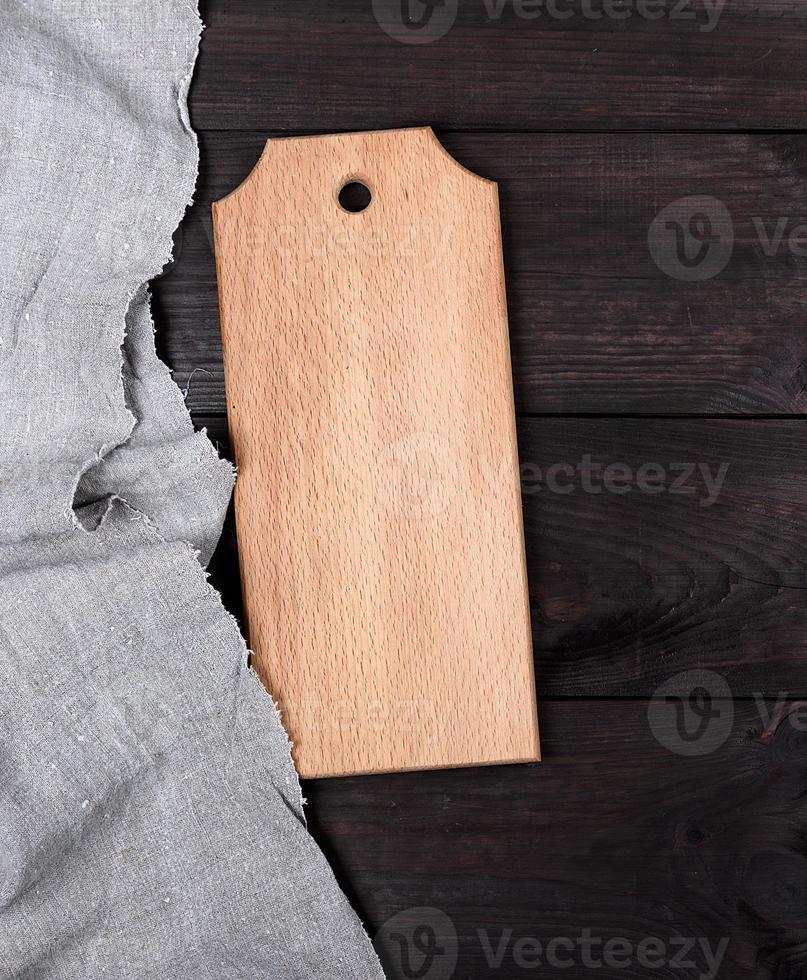 rectangular empty wooden cutting board photo