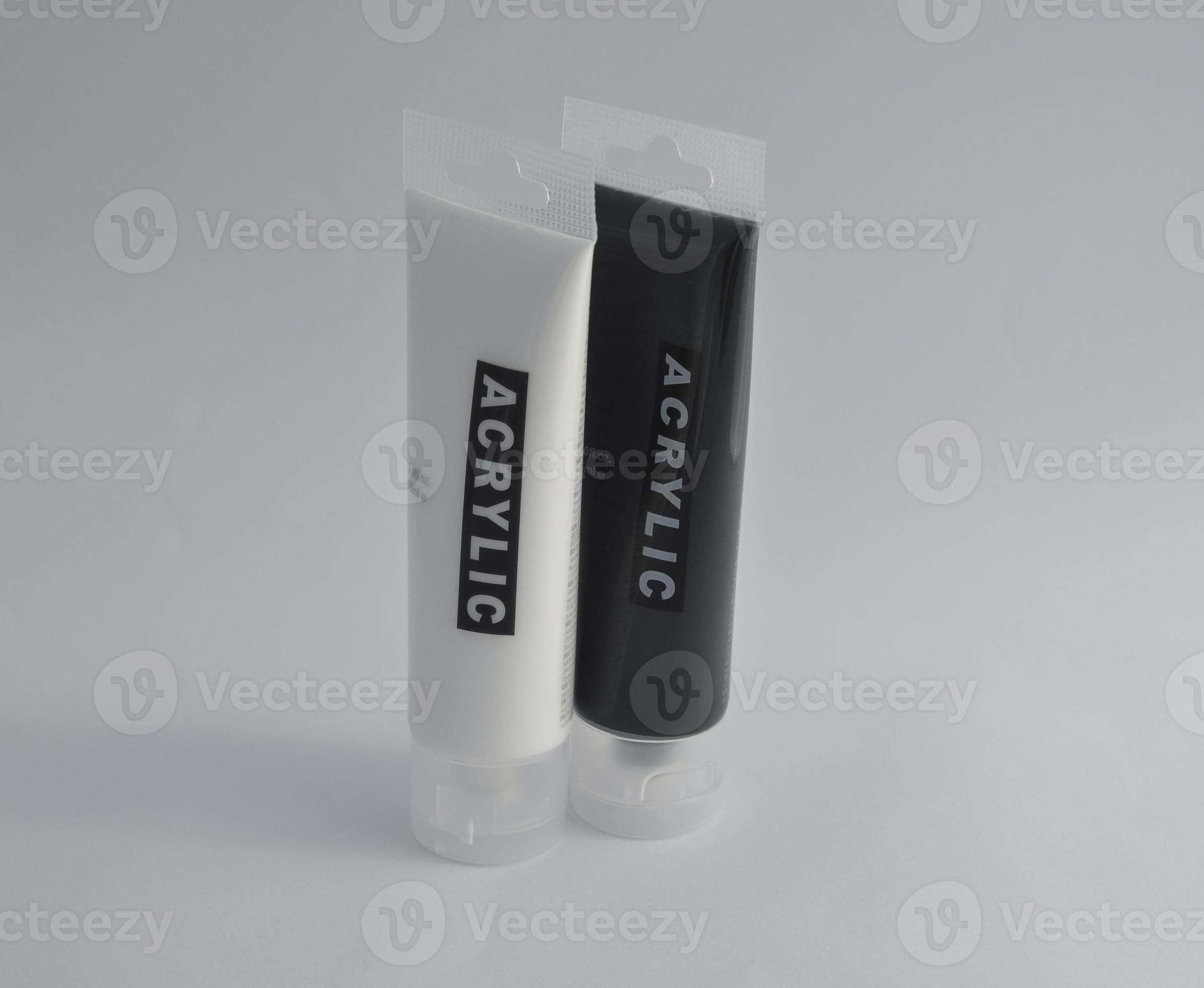 White and black acrylic paint 19427073 Stock Photo at Vecteezy