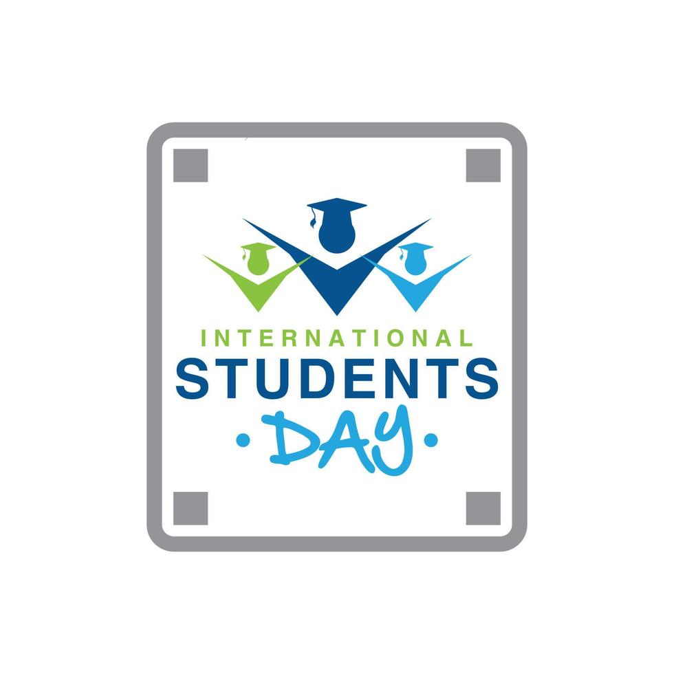 International Students Day Flat illustration isolated on white Background vector