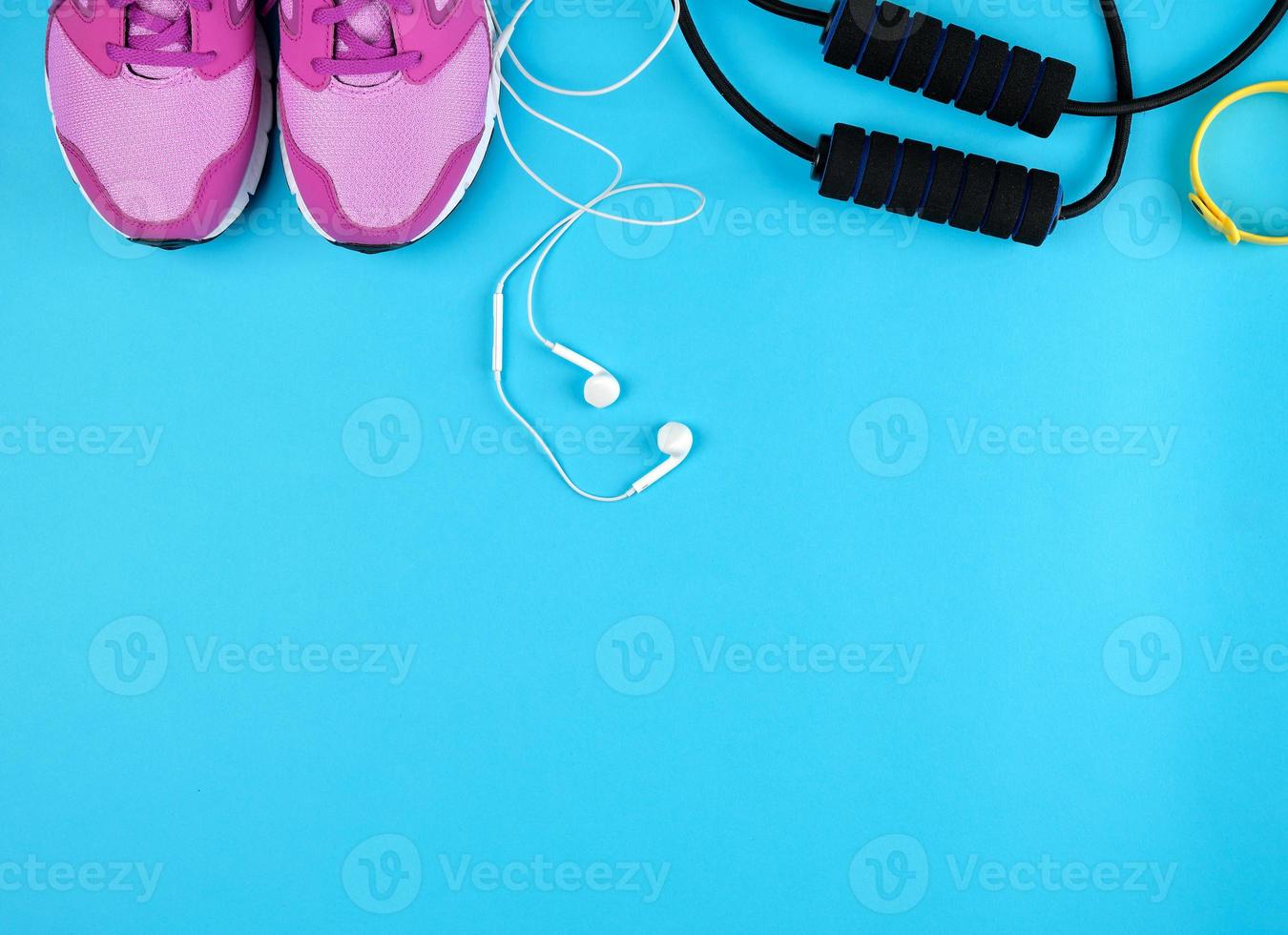 pair of pink sneakers with laces photo