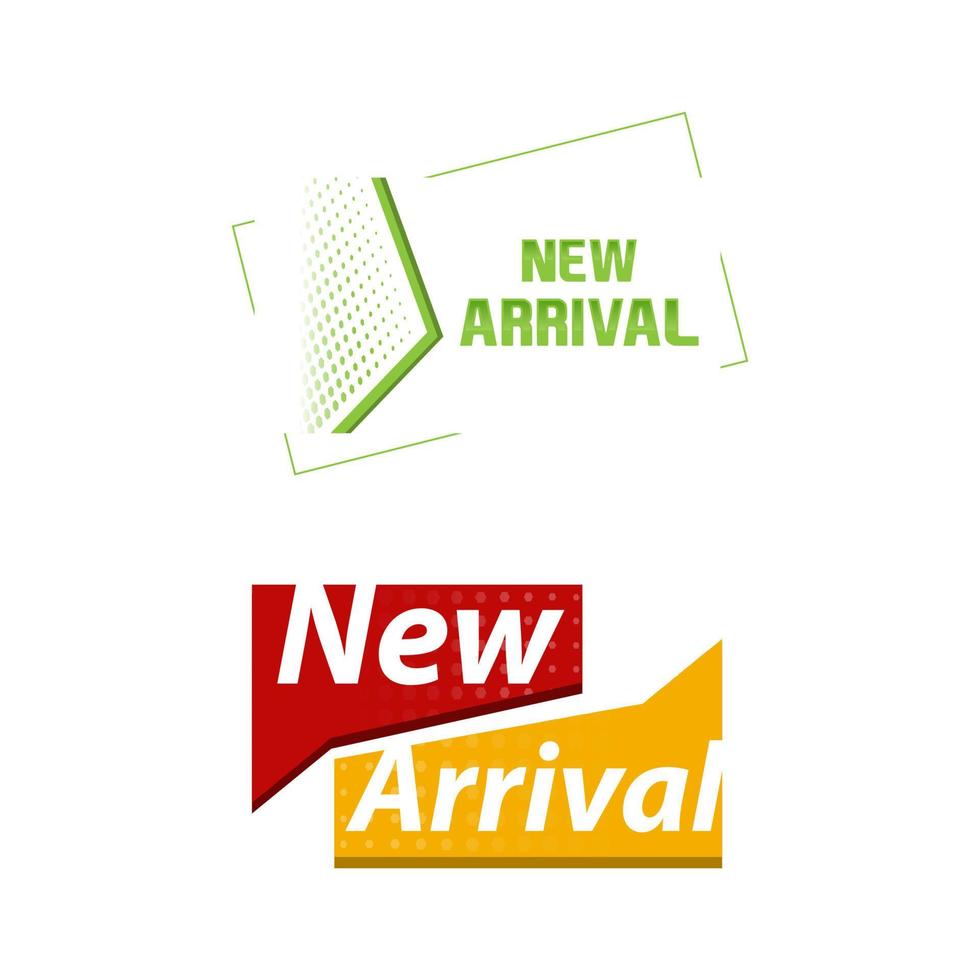 NEW ARRIVAL quote as banner. Drawn commercial lettering for flyer, poster, advertisement, label. vector