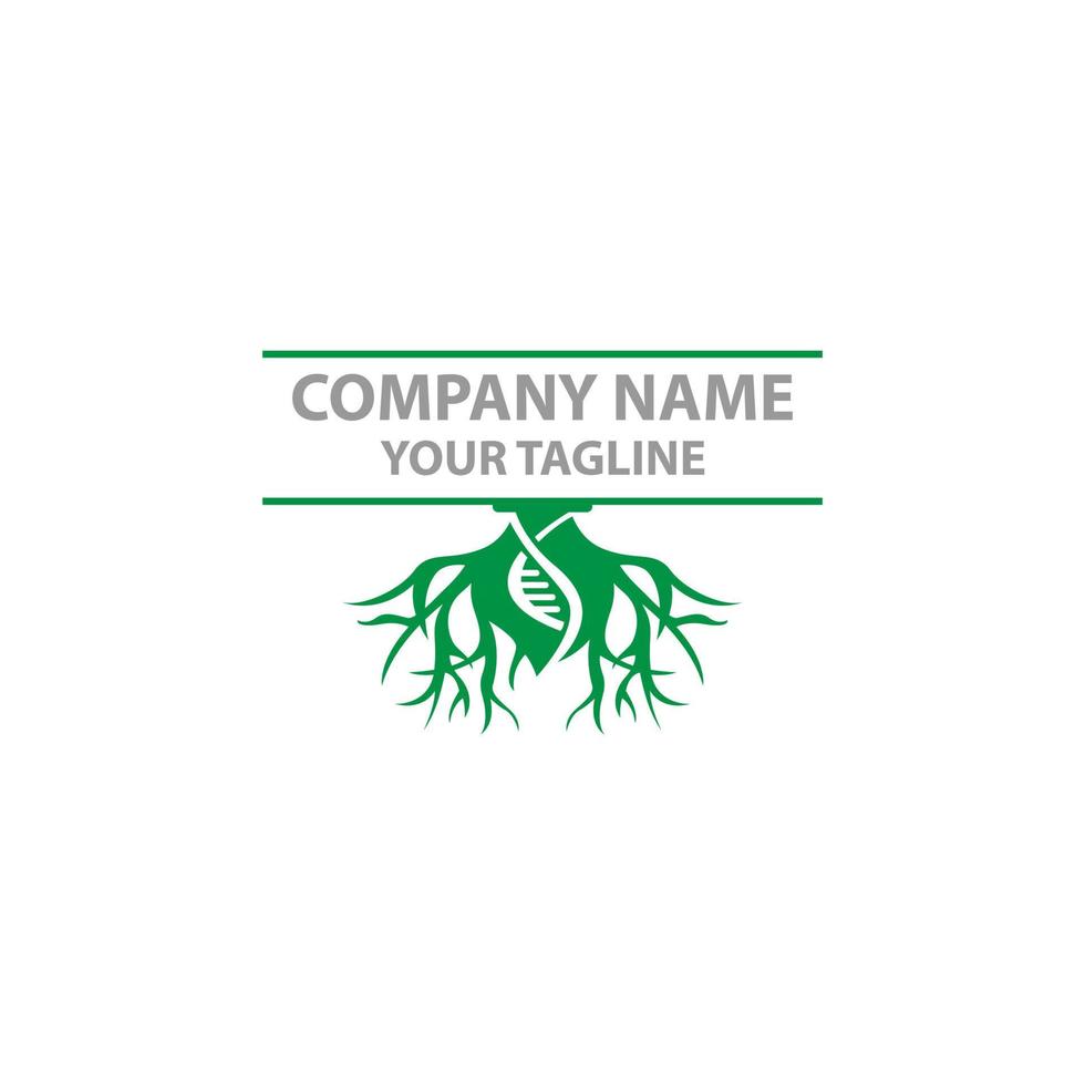 Root and Tree Helix Logo Template. vector