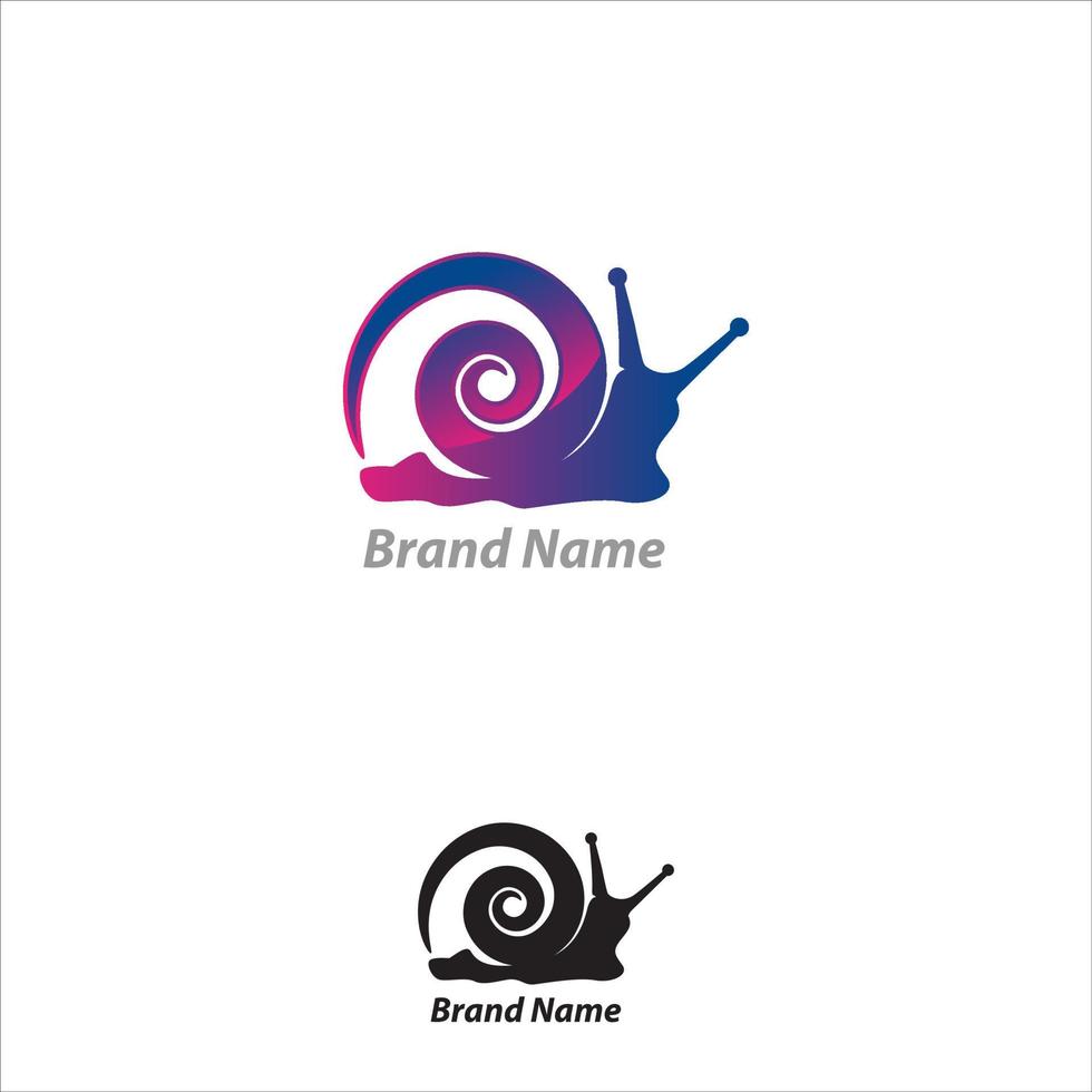 snail logo template vector , modern snail logo with gradient color, simple snail logo