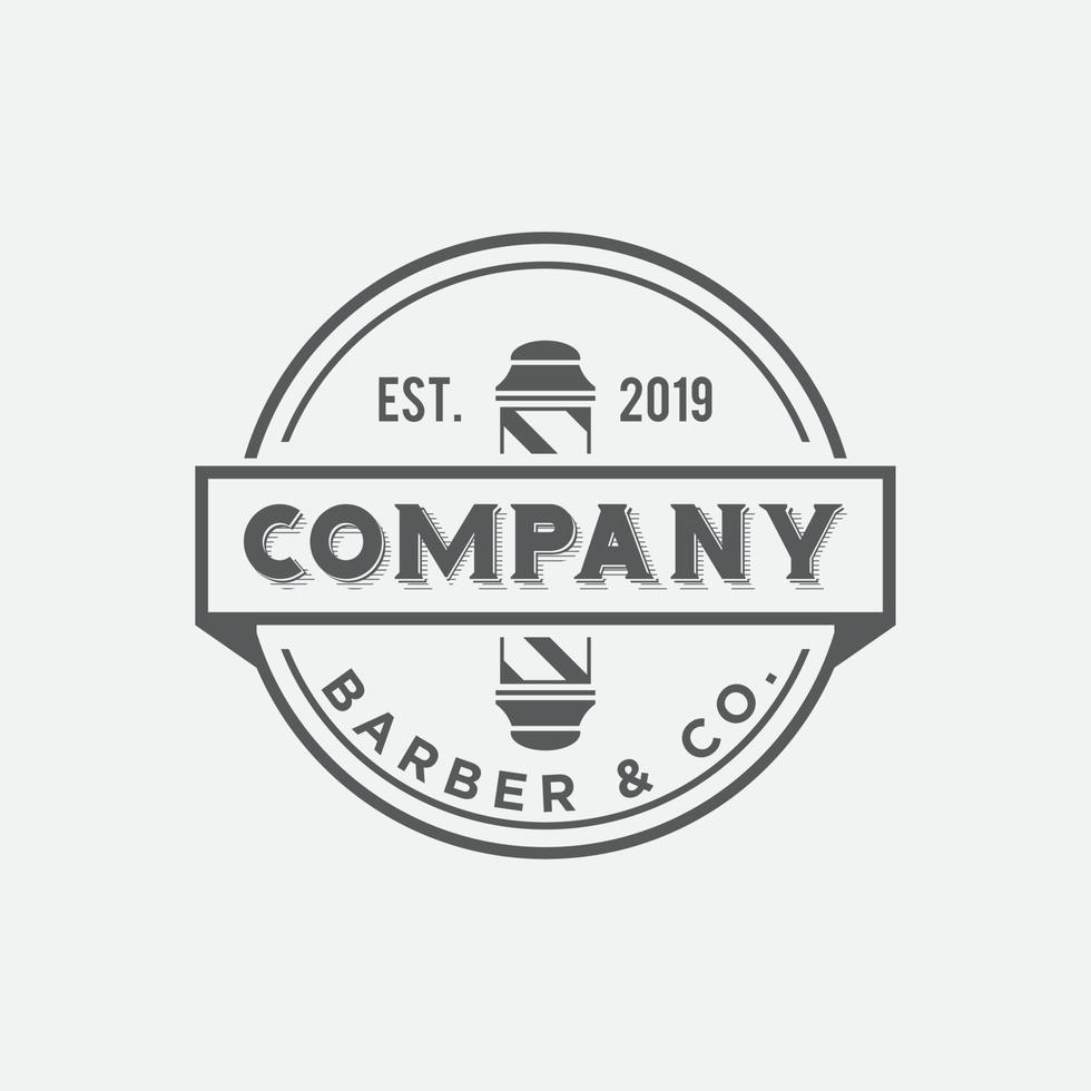 emblemas y etiquetas vectoriales de barbería vintage. insignias y logotipos de barbero vector