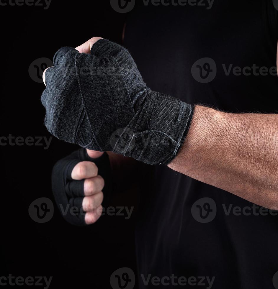 athlete stands in a fighting stance photo
