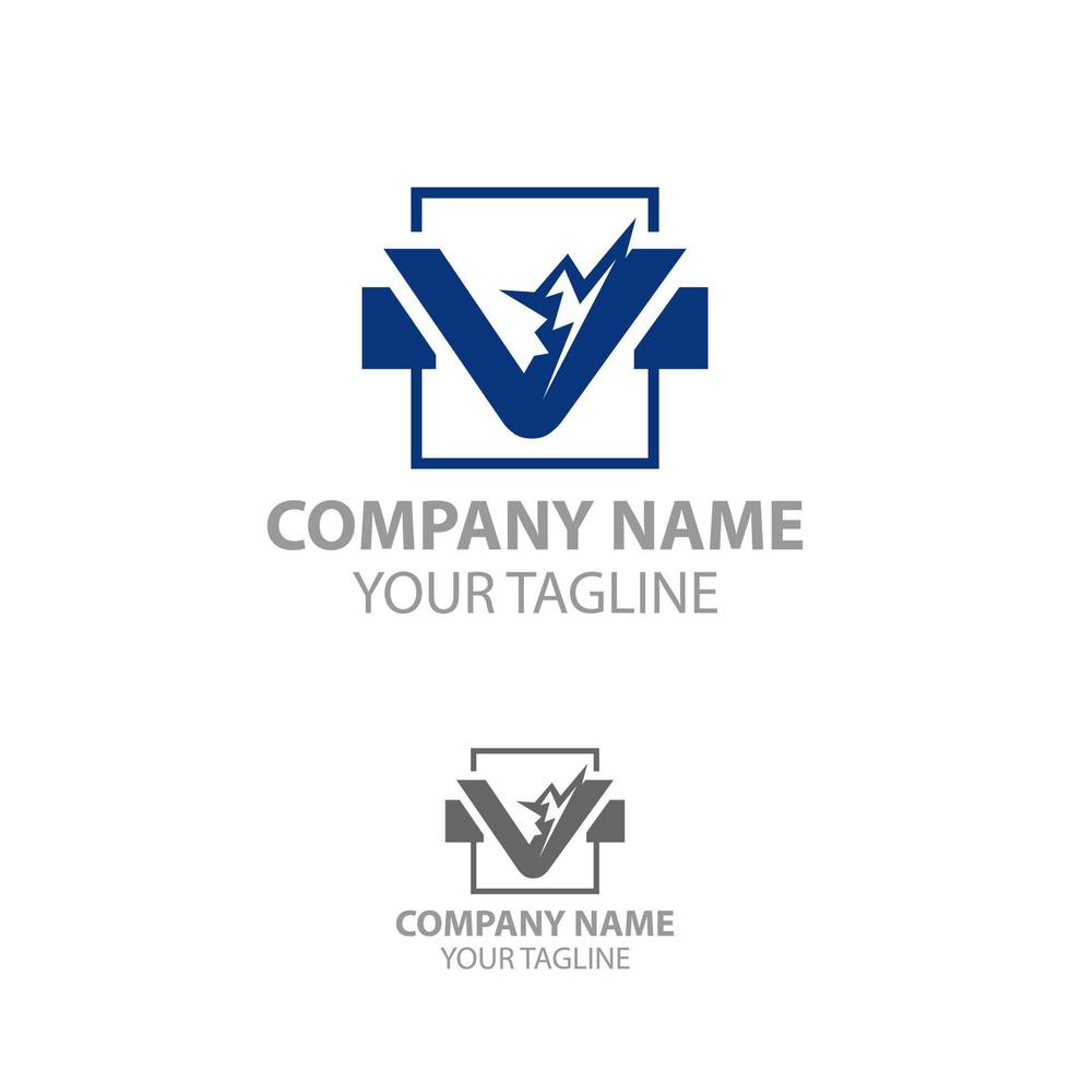 plantilla de logotipo vintage de letra v moderna creativa, logotipo vectorial para identidad empresarial y de empresa vector