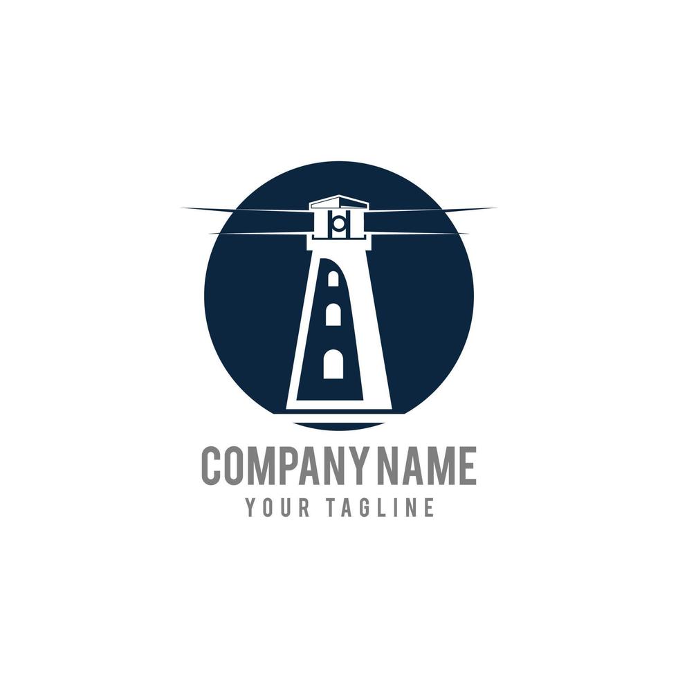 Creative Lighthouse Concept Logo Design Template,Lighthouse logo template vector