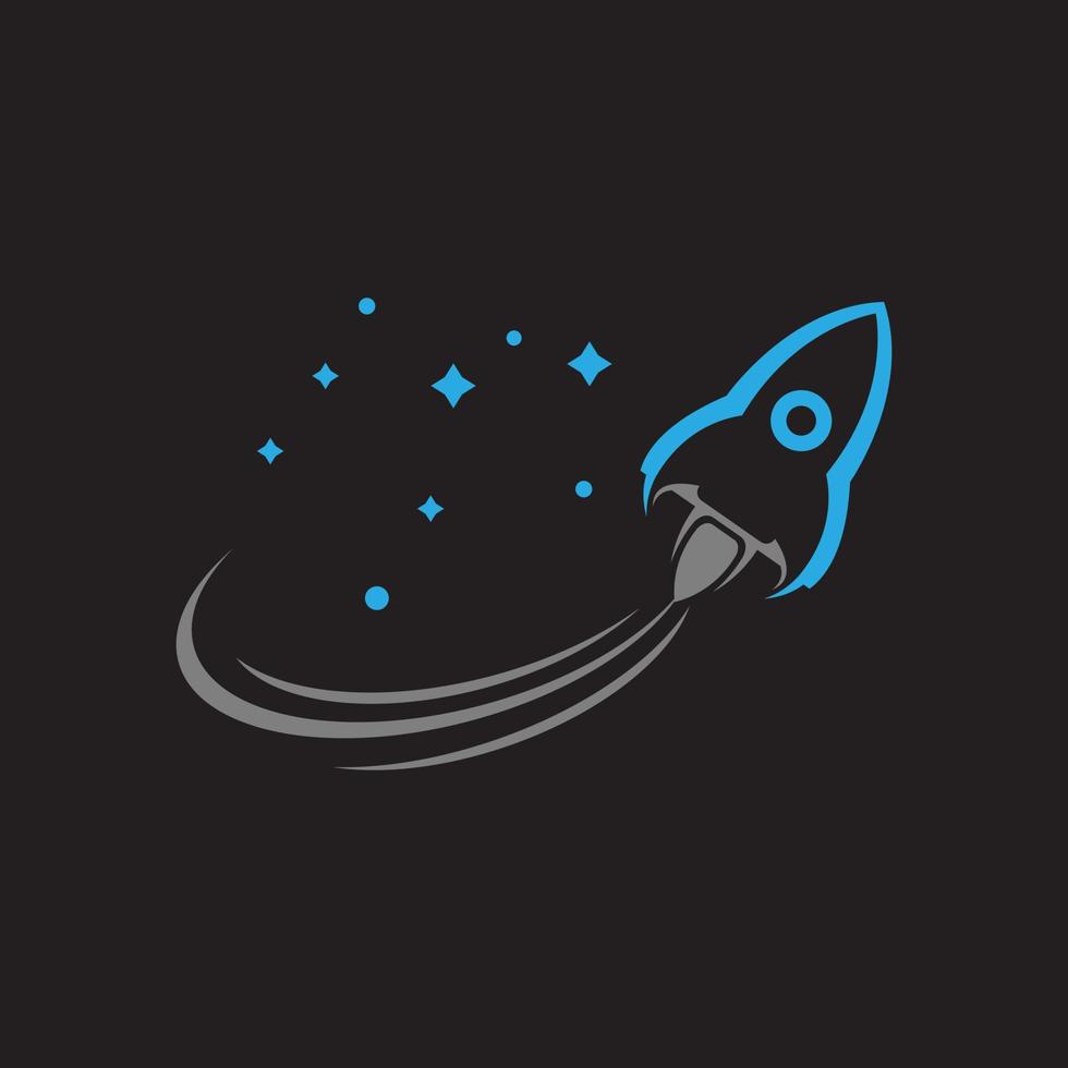 Rocket ship in a flat style.Vector illustration with flying rocket.Space travel to the moon.Space rocket launch vector