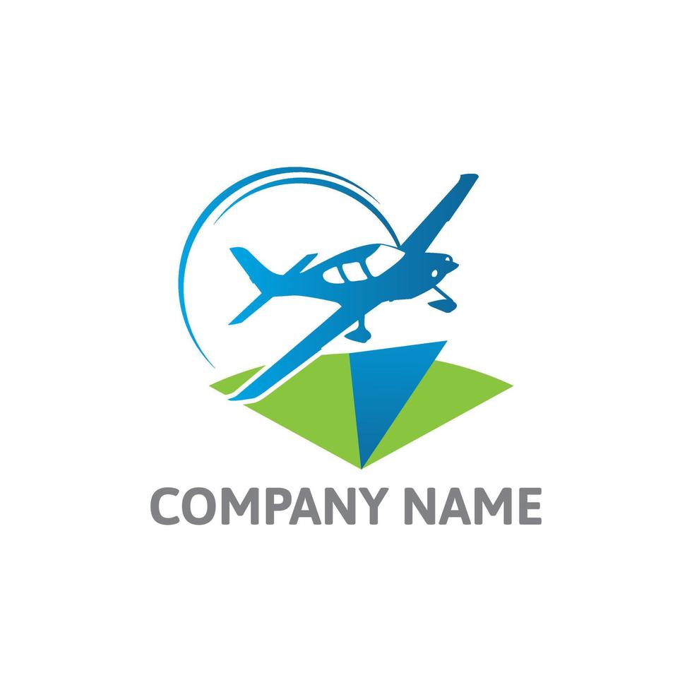 Airplane Travel Logo. Icon  Symbol Vector Template.