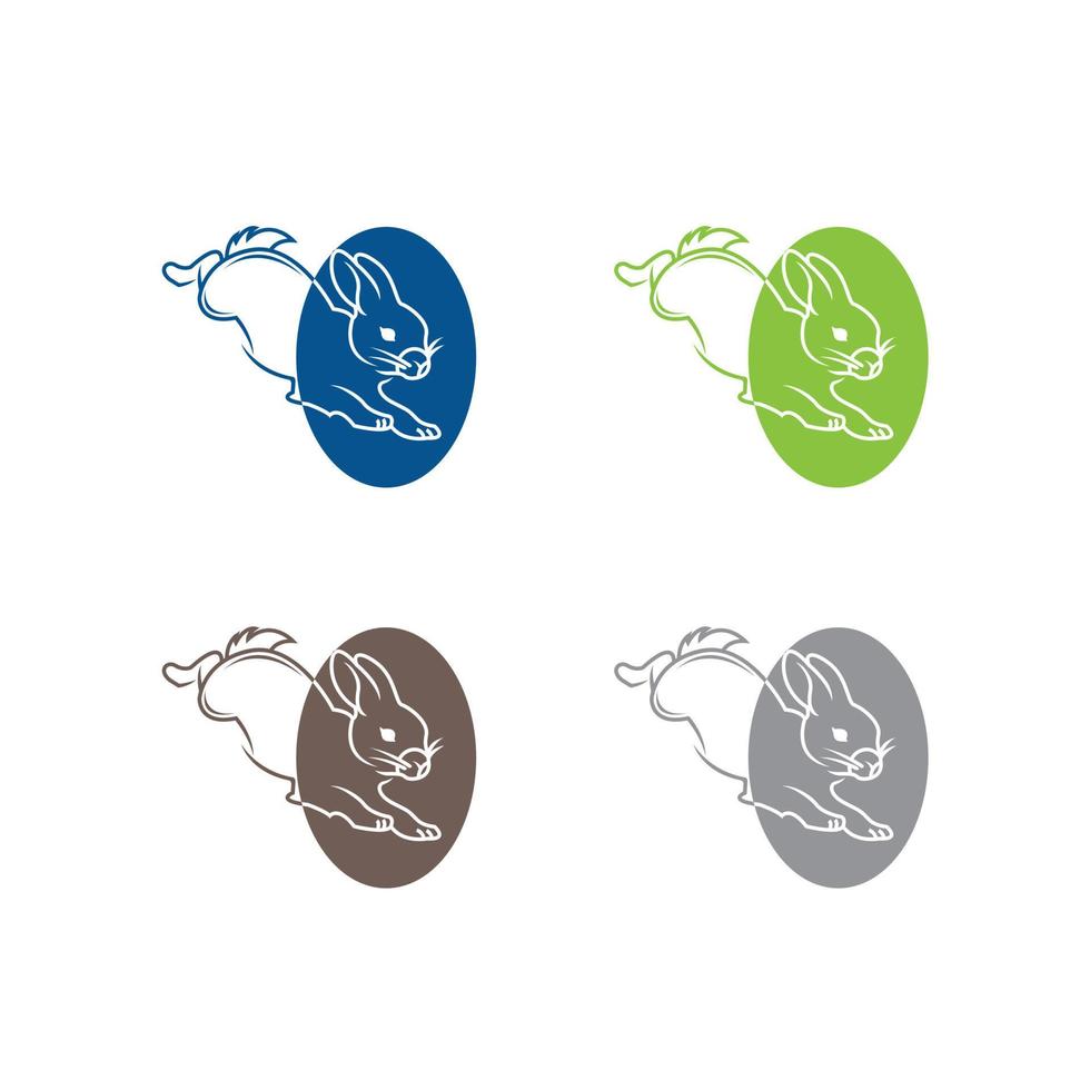 Rabbit icon vector in modern flat style for web